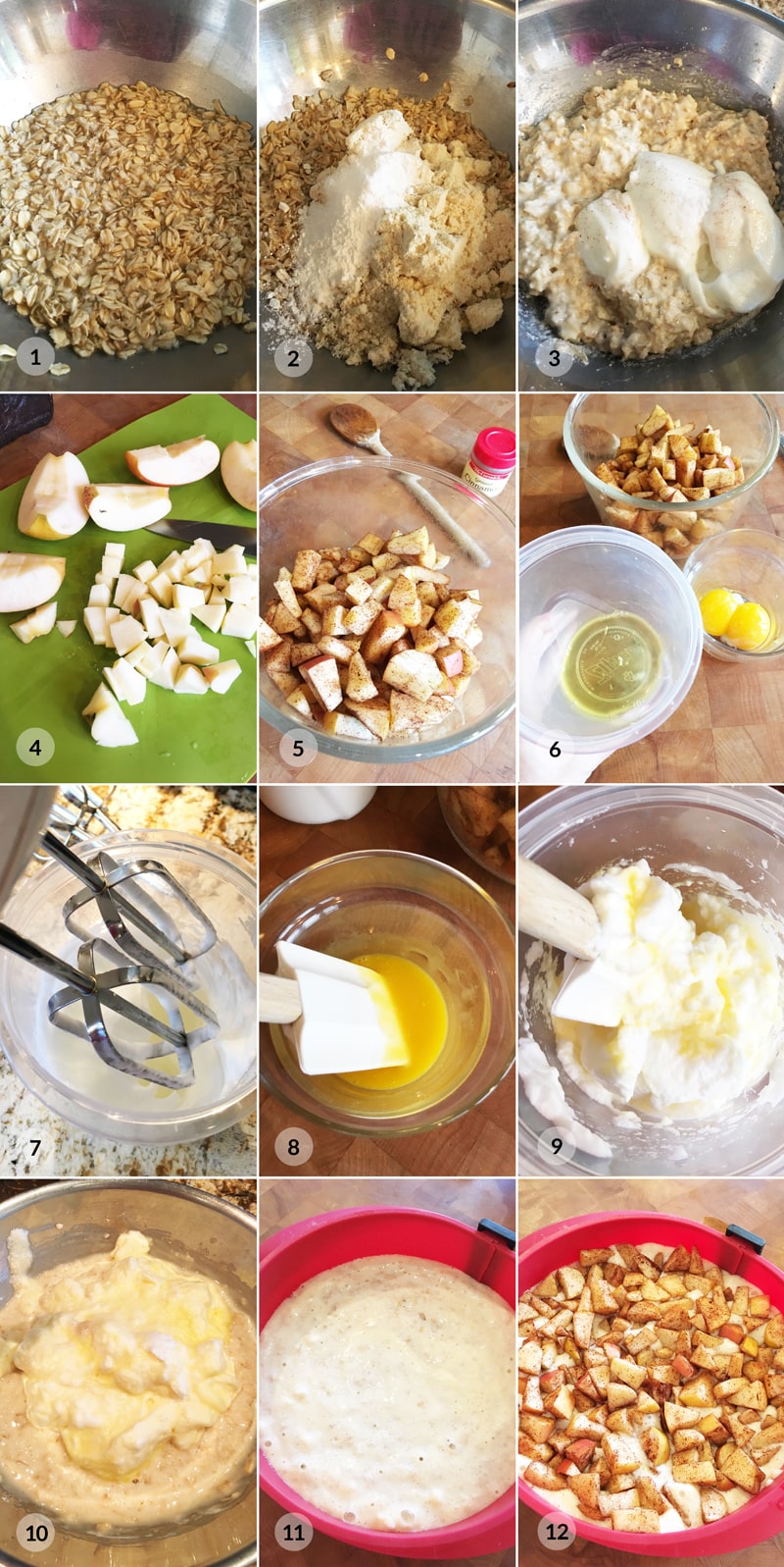 Ovsený jablkový koláč - zdravý fitness recept by Bajola