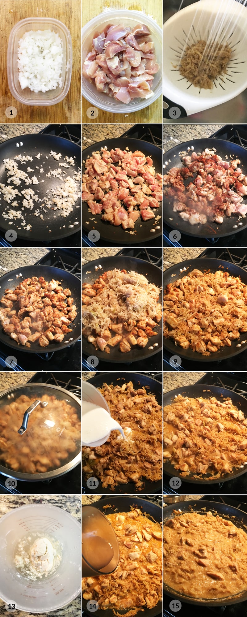 Fit segedín s kuracím mäsom - foto postup receptu
