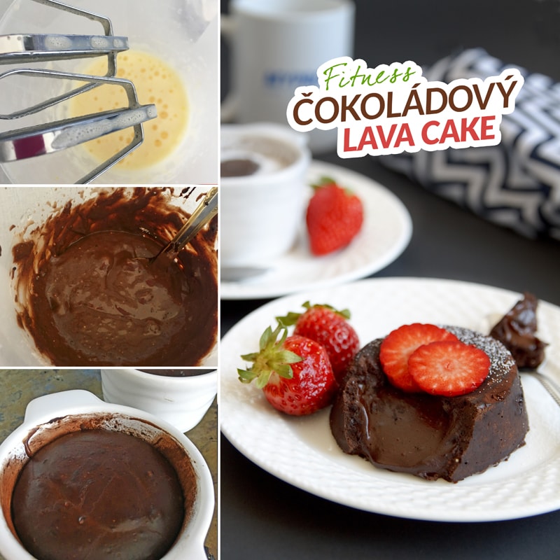 Fitness čokoládová lava cake - lávová torta - fondant - zdravý recept Bajola