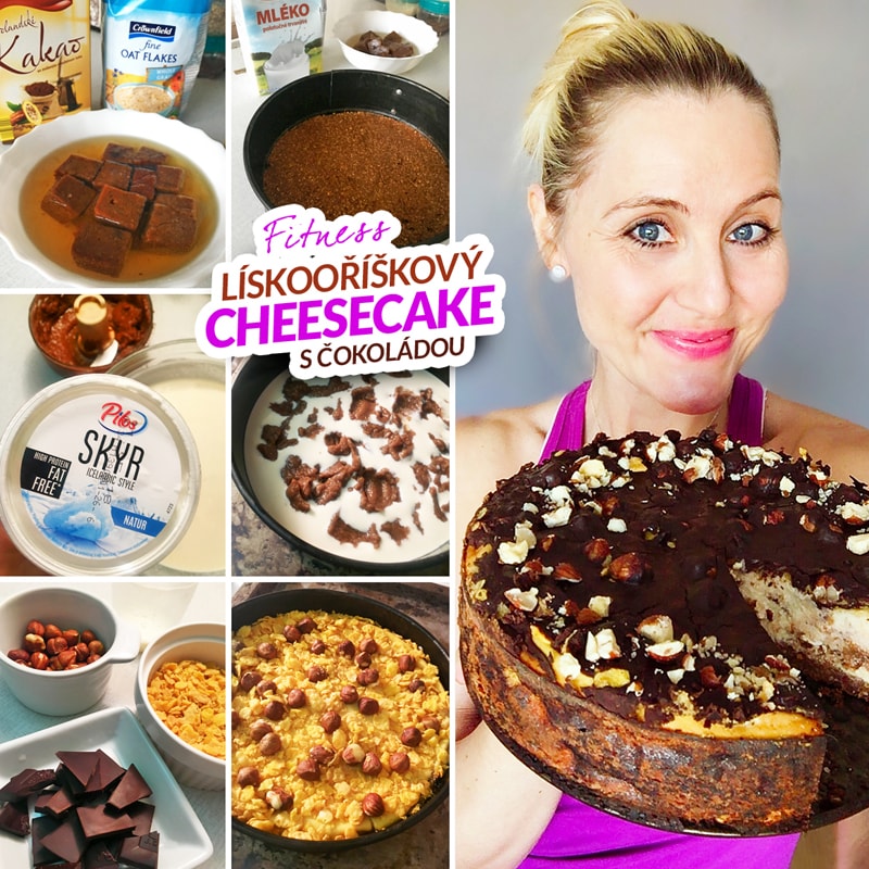 Fitness lieskooriešková cheesecake torta s čokoládou - zdravý recept Bajola