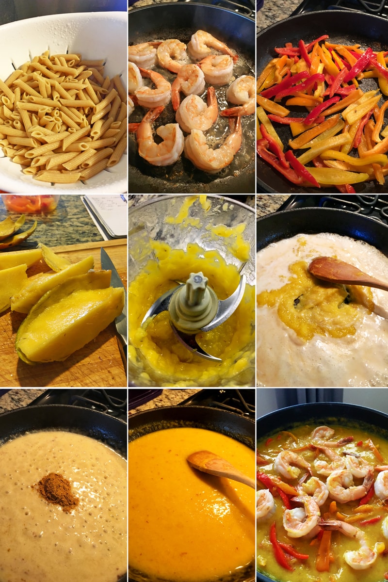 Postup varenia - fitness krevetový salát s mangem na kari - zdravý recept Bajola