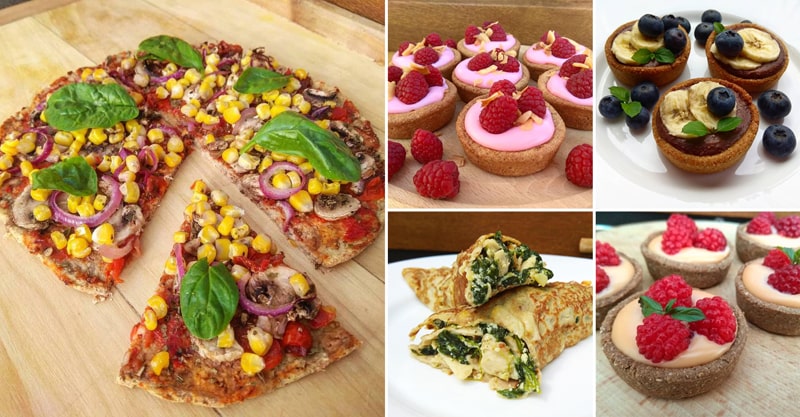 Recepty Instagramerky Moniky Onderkovej - tofu pizza, tartaletky, špenátové palacinky