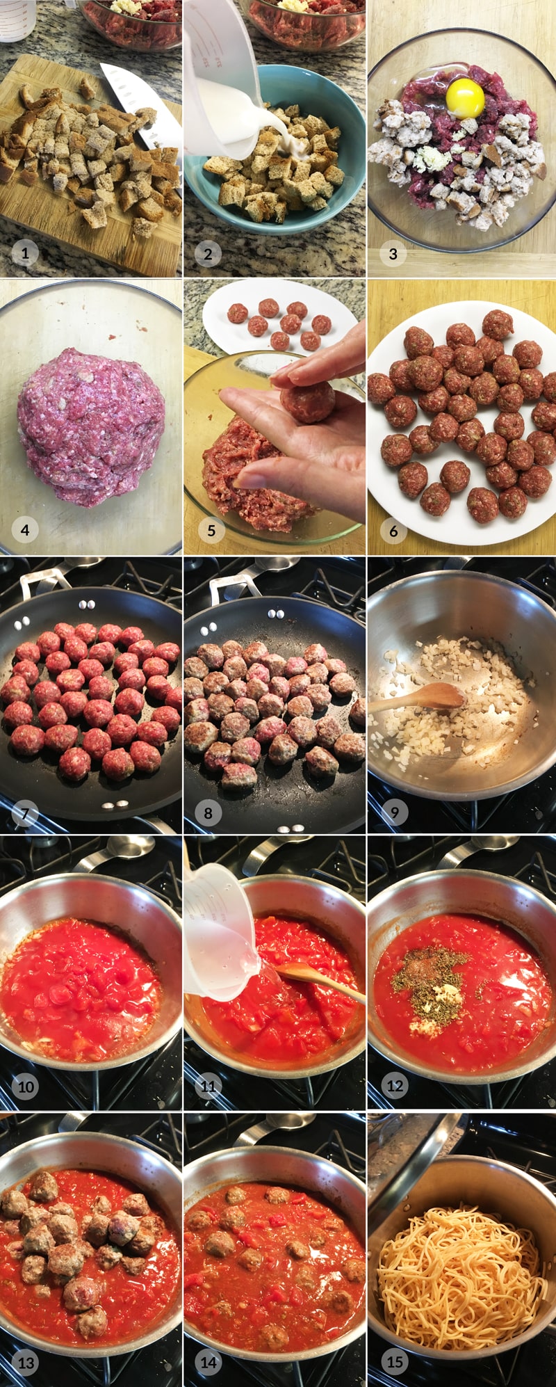Zdravé mäsové guličky v paradajkovej omáčke - foto postup