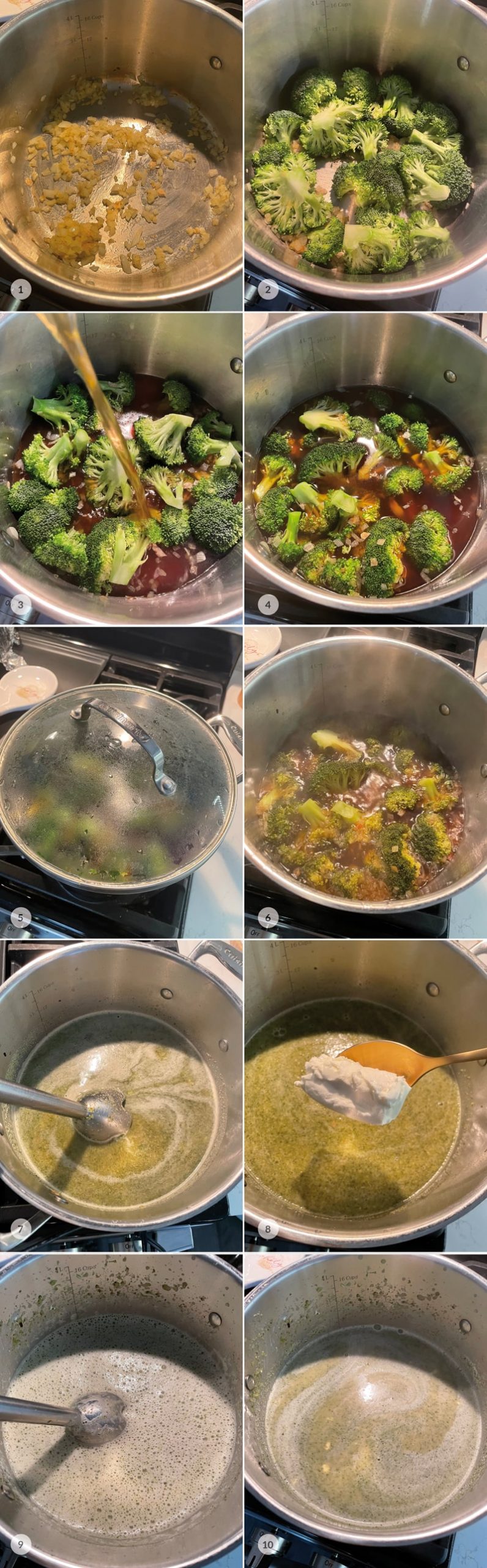 Brokolicová polievka - foto postup